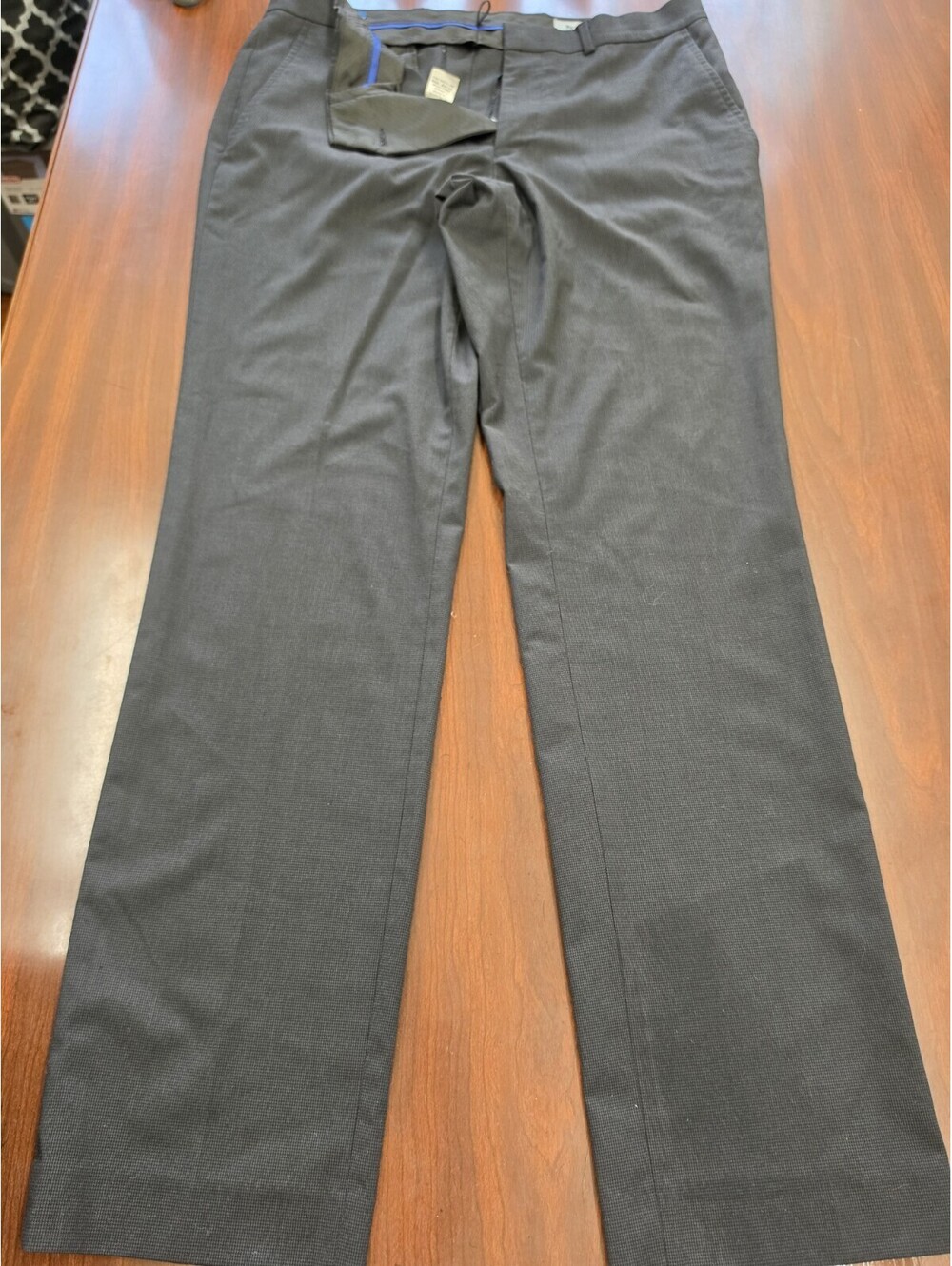 Kenneth Cole Reaction Techni-Cole Dress Pants Men's 32x32 Gray Flat Front Career